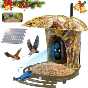 Smart Bird Feeder Camera Solar Powered Bird Watching Camera Wireless Outdoor