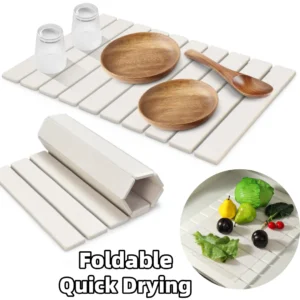 Large Quick Drying Mat Fast Absorbent Stone for Kitchen Counter Collapsible